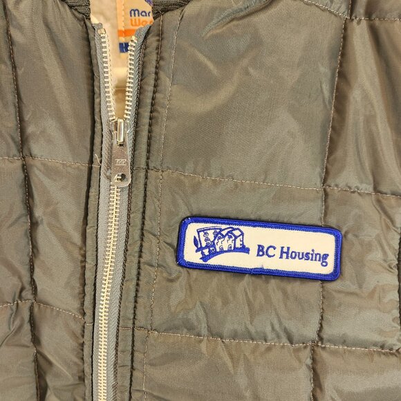 Vintage Marks Work Wearhouse Puffer Sherpa Vest Mens Small Gray NWT - Picture 2 of 10